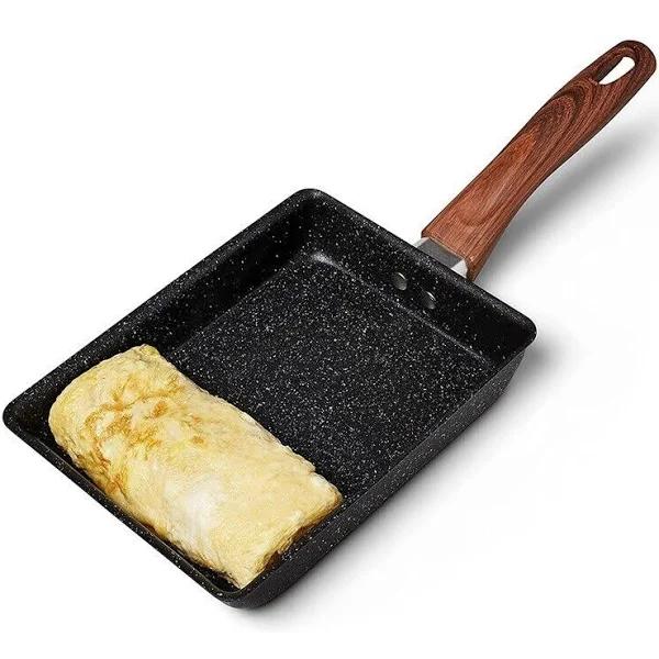 SODIAL Tamagoyaki Pan Japanese Omelette Pan, Non-stick Pan Coating Square Egg Pan Frying Pan To Make Omelets or Crepes