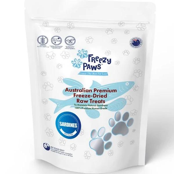 Freezy Paws Premium Human Grade Freeze-Dried Sardine Raw Treats 80g