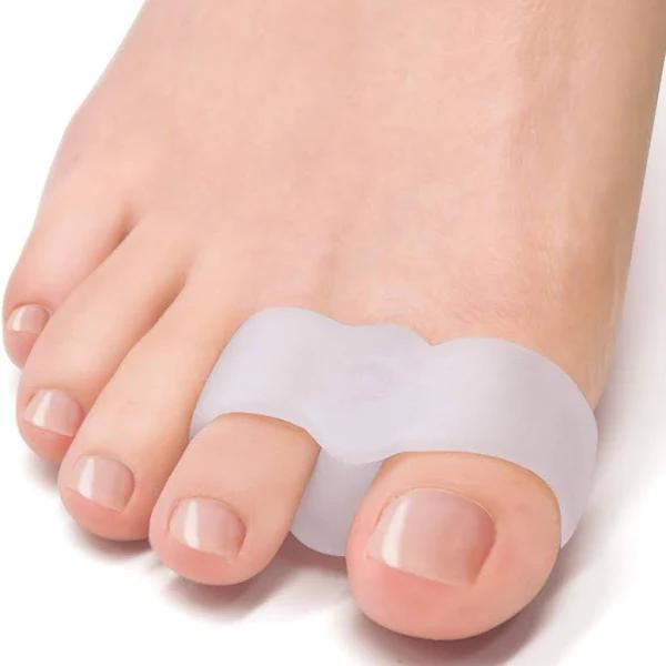 Welnove Pack of 12 Bunion Corrector, Toe Separators with 2 Loops, Big Toe Space Suitable for Bunion and Overlap Toe (White)