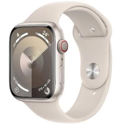 Citi Card Off | Apple Watch Series 9 GPS + Cellular 45mm Starlight Aluminium Case Smart Watch with Starlight Sport Band - S/M MRP13ZA/A