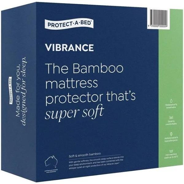 Protect-A-Bed Vibrance Bamboo Jersey Mattress Protector White Single