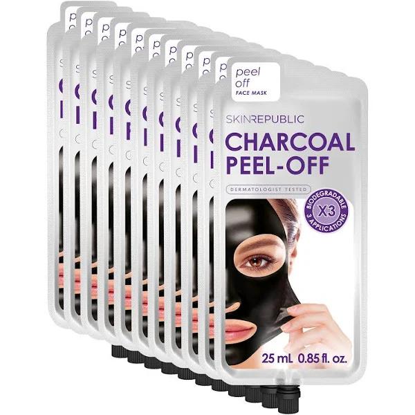 Skin Republic 10 Pack Charcoal Peel-off Face Mask (3 Applications)