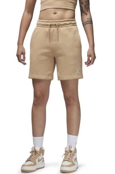 Jordan Brooklyn Fleece Drawstring Shorts Brown