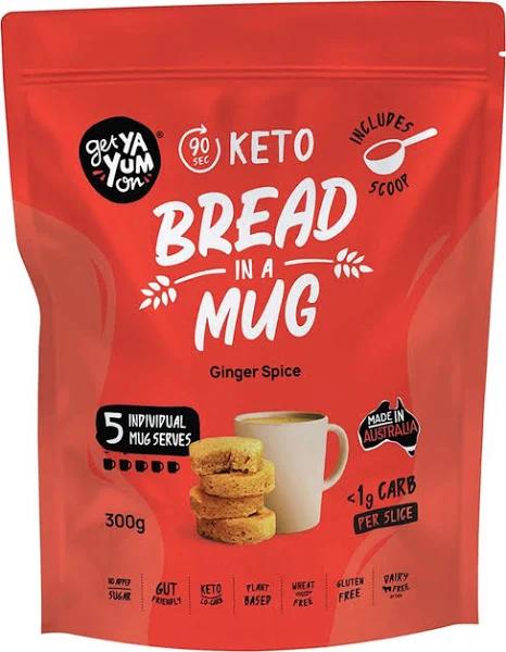 Get Ya Yum On Keto Bread in A Mug - Ginger Spice 300g