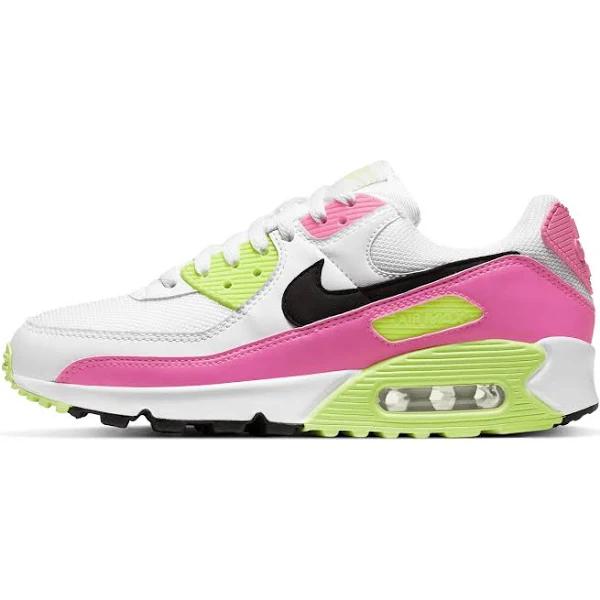 Nike Air Max 90 GS 'Pink Volt' Sneakers | White | Women's Size 5