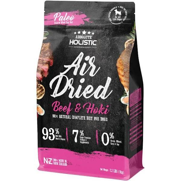 Absolute Holistic Air Dried Dog Food Beef & Hoki 1kg