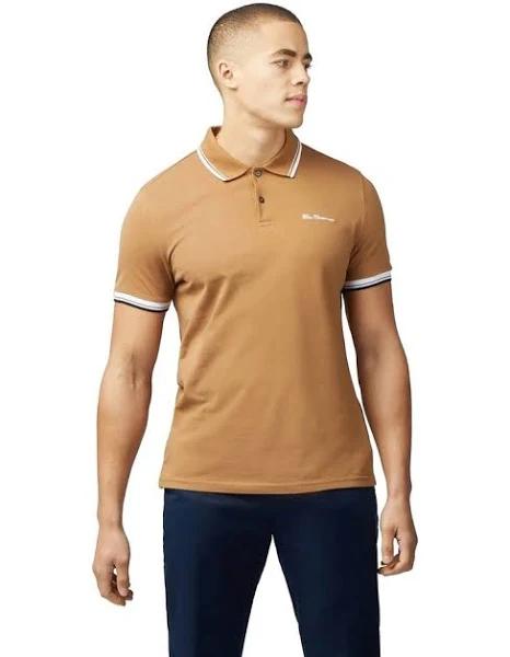 Ben Sherman Signature Polo in Light Brown XL