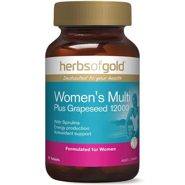 Herbs of Gold Women's Multi + Grapeseed | 30 Tablets