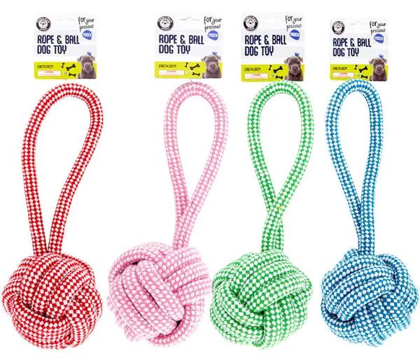 Twisted Rope Tug & Ball For Your Precious Pooch Large - 30x11cm