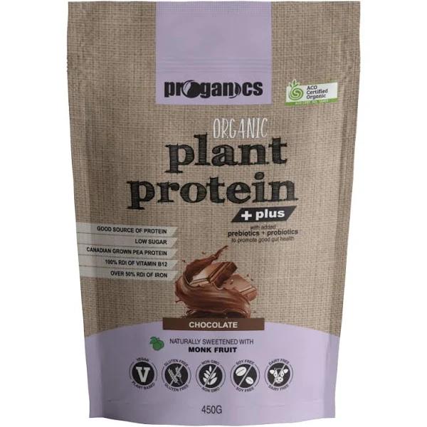 Proganics Organic Plant Protein Plus - Chocolate 450g