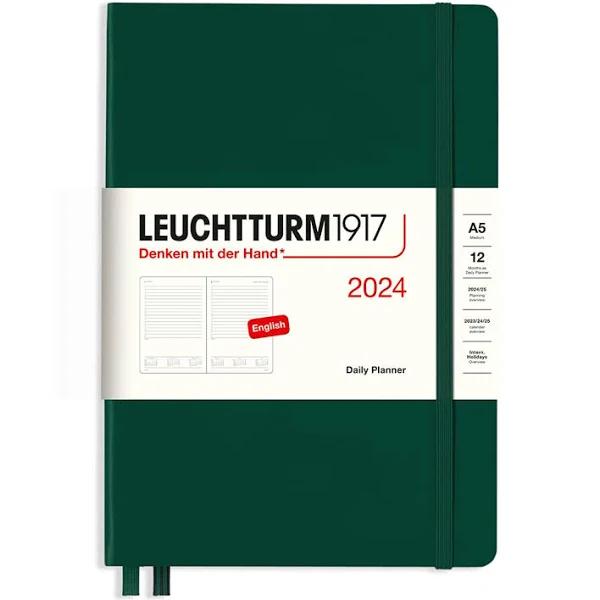 Leuchtturm1917 2024 Daily Planner Medium Forest Green