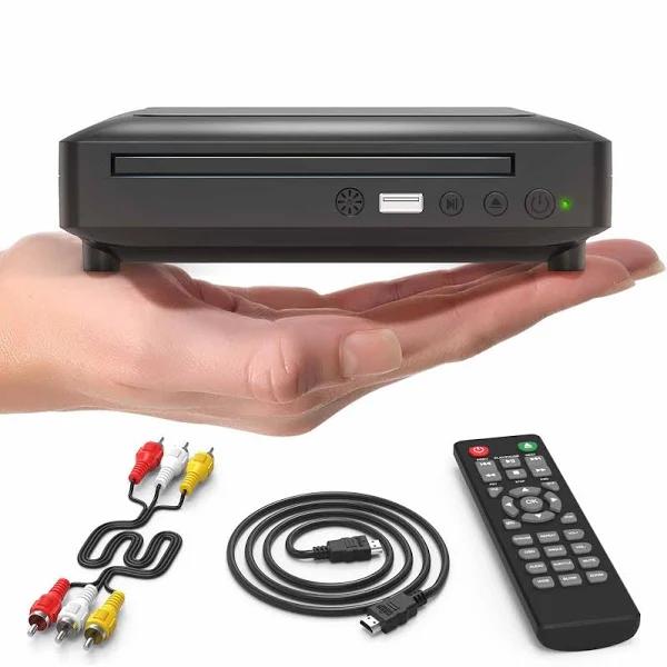 Ceihoit Mini HD DVD Player, CD Players for Home, DVD Players for TV, HDMI and RCA Cable Included, Up-Convert to HD 1080p, All Region, Breakpoint