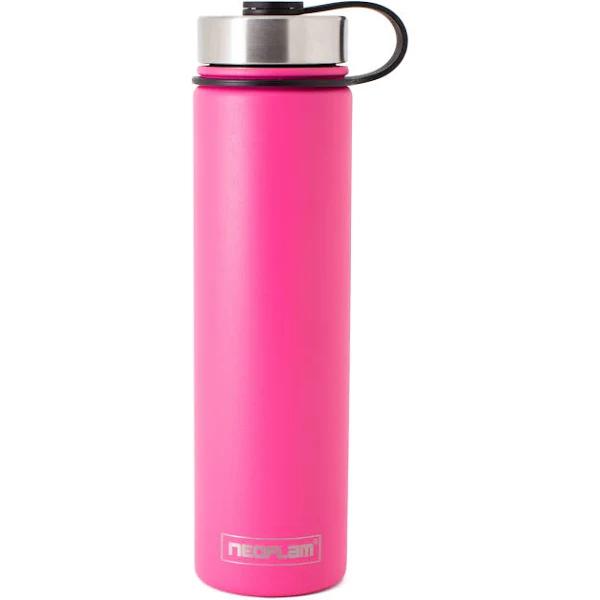 Neoflam Skinny Stainless Steel 750ml Double Walled and Vacuum Insulated Powder Water Bottle - Pink