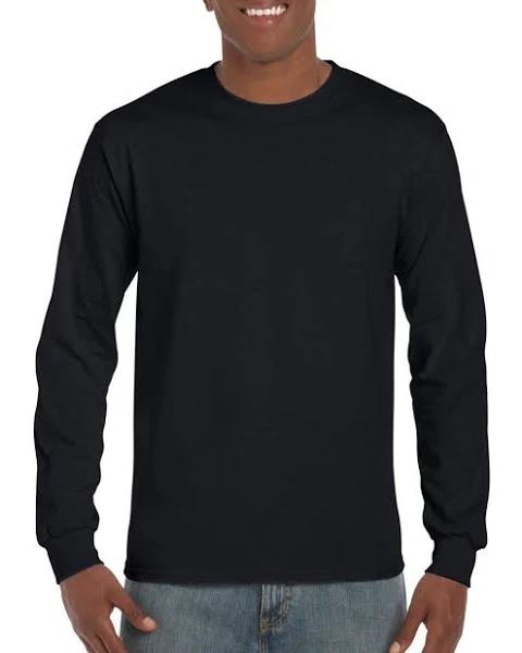 Gildan 2400 Ultra Cotton Long Sleeve T-Shirt Black - Size: S Colour: B