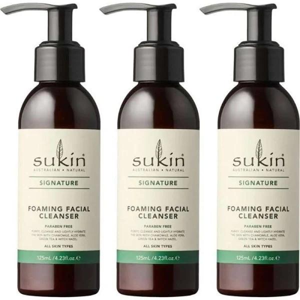 Sukin Signature Foaming Facial Cleanser 125ml x 3