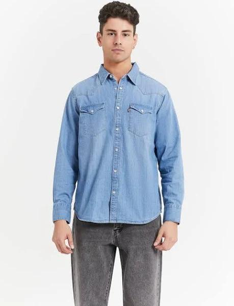 Levi's Barstow Standard Fit Western Shirt in Blue Blue M