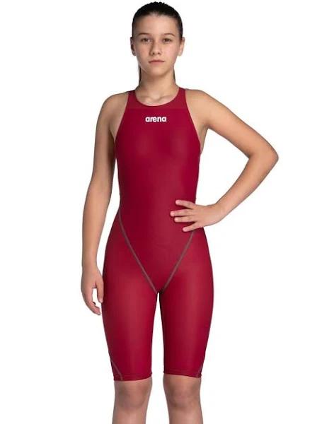 Arena Girls Powerskin St Next Kneeskin - Deep Red | Pro Swimwear