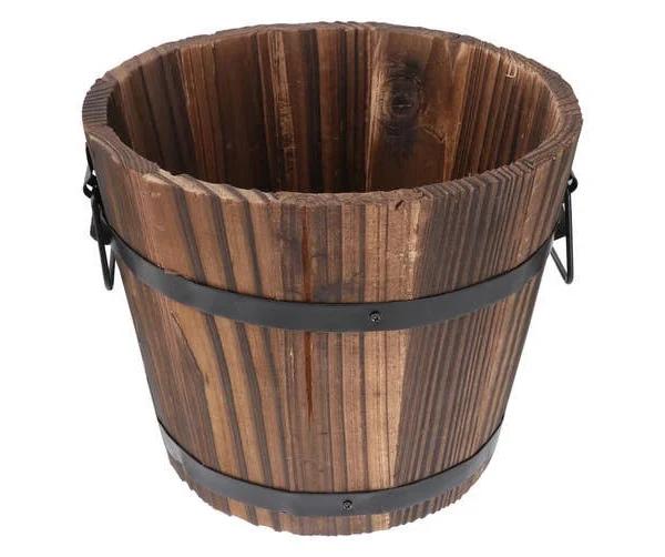 Wooden Plant Pots Extra Large Outdoor Planters Country Home Decor Indoor