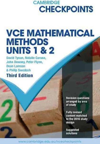 Cambridge Checkpoints VCE Mathematical Methods Units 1 and 2