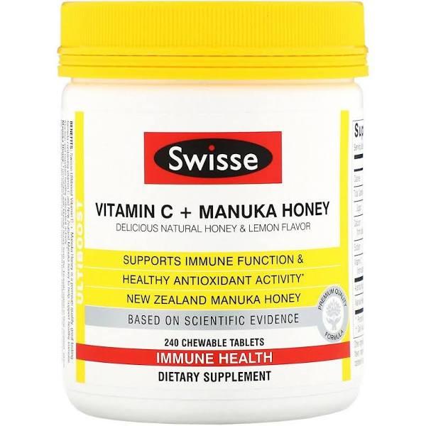 Swisse Ultiboost Vitamin C + Manuka Honey - 240 Chewable Tablets