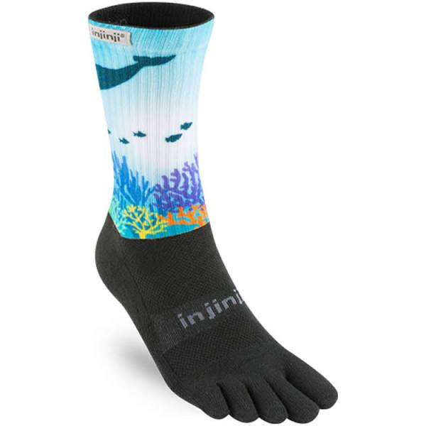 Injinji Trail 2.0 Midweight Crew Running Socks Reef / Large