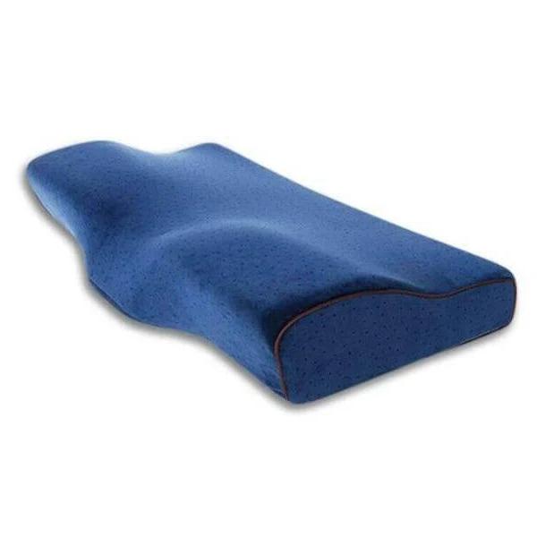 Contoured Orthopedic Memory Foam Pillow For Neck Pain, Blue