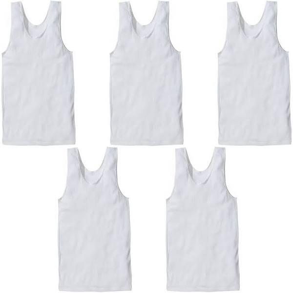 Bonds 5 Packs White Mens Chesty Cotton Plain Singlet Vest Tank Top Undergarment M7WL 22 - XXL - 110cm