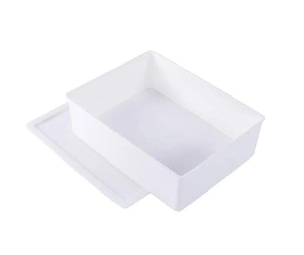 Clothes Storage Box Plastic Wardrobe Finishing Box No Grid + Lid