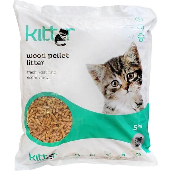 Kitter Wood Pellet Cat Litter - 5kg