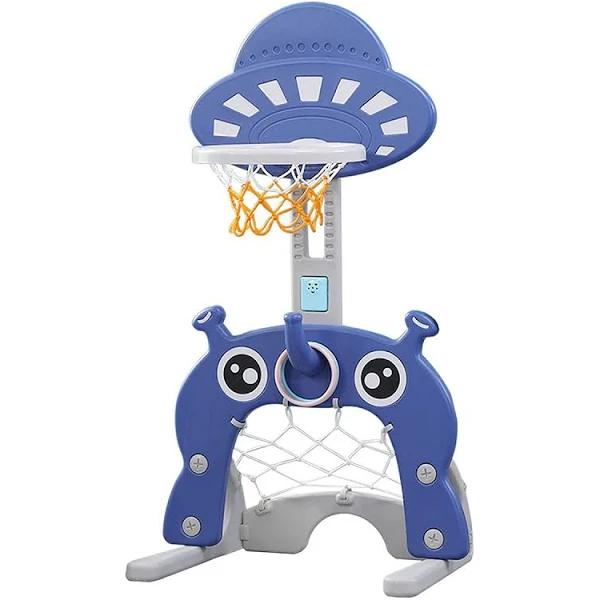 Kids Basketball Hoop Set Stand 5-in-1 Sports Activity Centre Indoor Outdoor