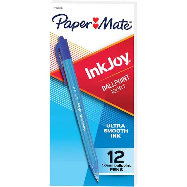 Paper Mate Ink Joy 100RT Pen Blue 12 Pack