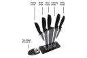 Knife Set with Block and Sharpener (7 Piece set)