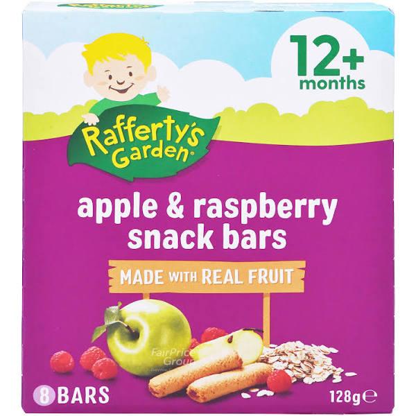 Rafferty's Garden Apple & Raspberry Snack 8 Bars 128G Baby Food Box 12+ Months