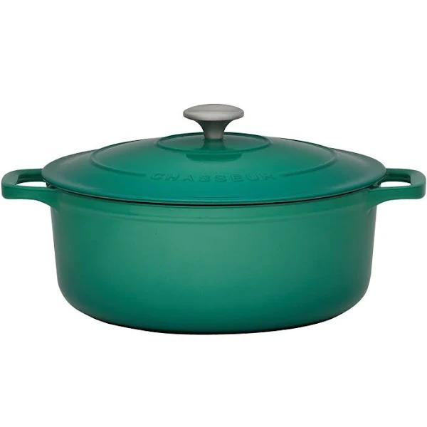 Chasseur Round French Oven 28cm - 6L Emerald Green