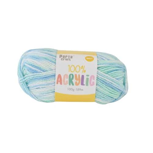 Acrylic Yarn 100g 189m 8ply - Variegated Sea Shimmer