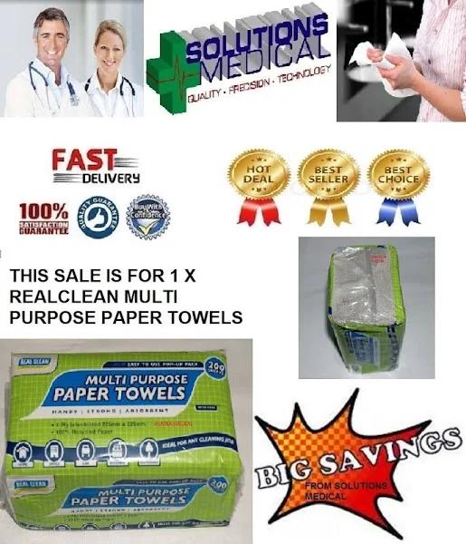 Paper Towels Multi Purpose 200/pack Handy Strong Absorbent Real Clean.