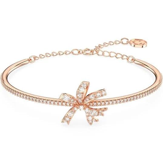 Swarovski Volta Rose Gold-Tone Plated Bow Bangle 5647565