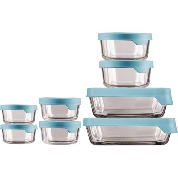 Anchor Hocking 8pc Kitchen Glass Storage Container Set | 8 Piece