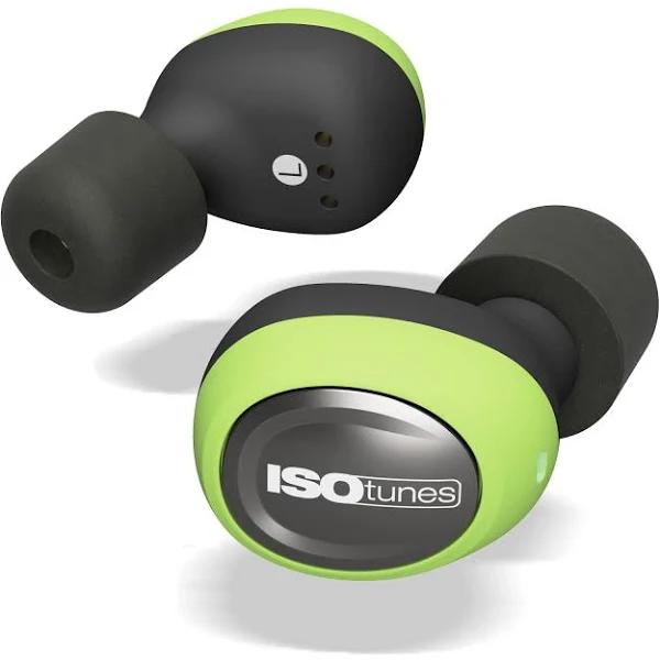 ISOtunes Free Wireless Bluetooth Ear Plugs (NRR 22) (Safety Green)