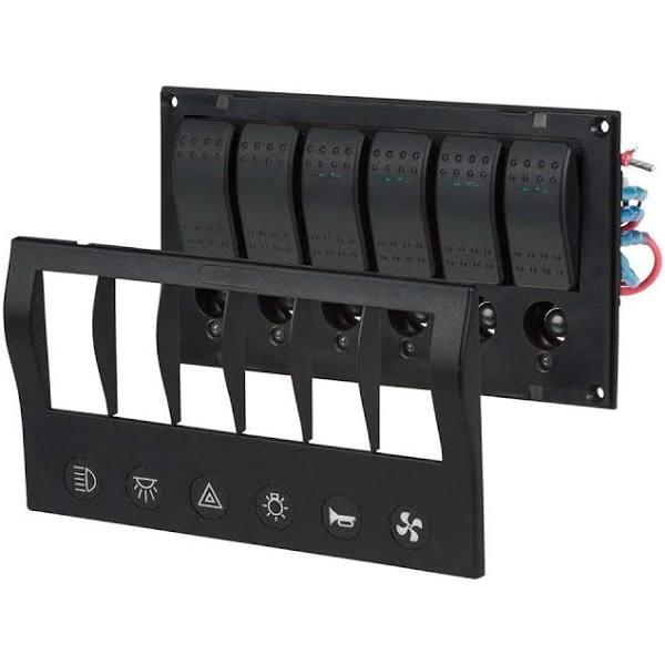 Narva 63194 6-Way LED Switch Panel With Circuit Breaker Protection