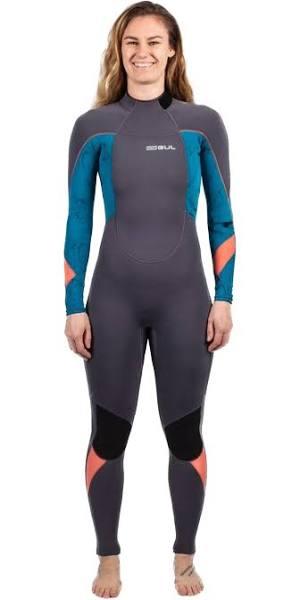 GUL Womens 2023 Response 3/2mm GBS Back Zip Wetsuit - Grey /