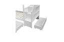 Jessica Timber Bunk Bed with Storage Staircase - White