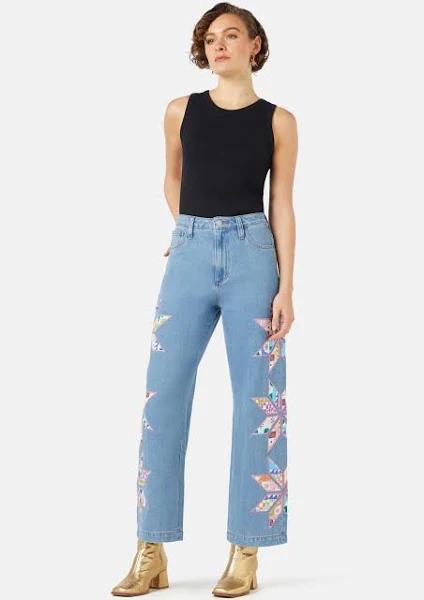 Gorman, Stained Glass Patchwork Jean 18 / Light Blue