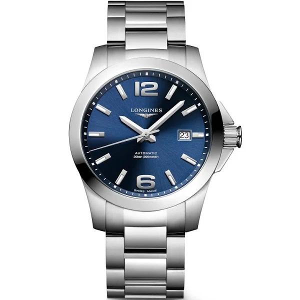 LONGINES CONQUEST 41mm Watch Automatic Blue Steel L3.777.4.99.6