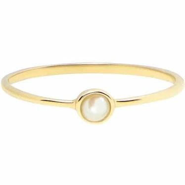 Luna Rae Moonglade Ring Large - Solid 9K Gold Women's Ring with Freshwater Pearl