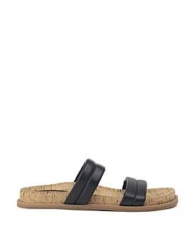 David Jones Edward Meller Kinala Two Strap Slide On Unit in Black, Size 37 EU