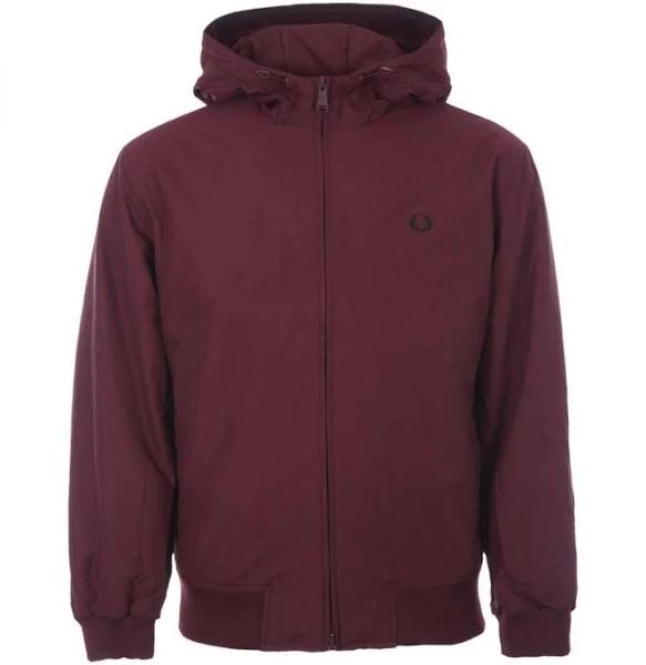 Fred Perry Padded Hooded Brentham Jacket Oxblood M