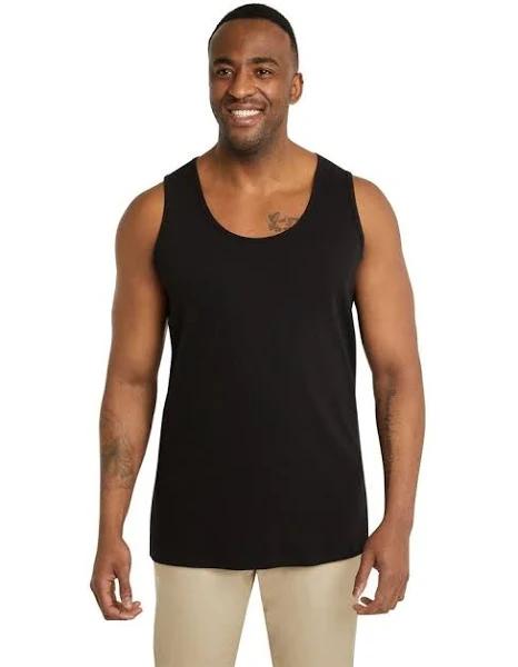 Johnny Bigg Essential Rib Tank in Black XL