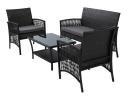 Gardeon Outdoor Wicker Cushion Furniture Set - Black