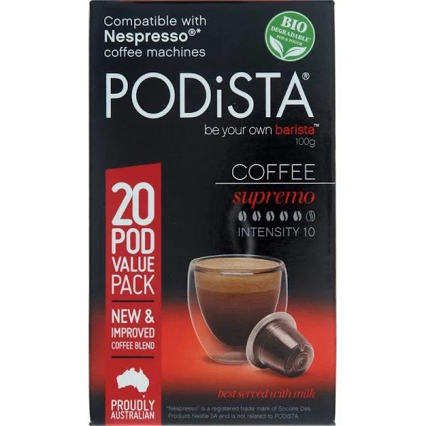 PODISTA Supremo Coffee Pods 20pk